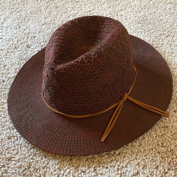 Free People Montana Woven Rancher in Burgundy Red Wine - Picture 7 of 10